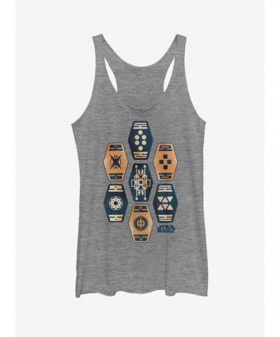 Star Wars Sabacc Deck Girls Tanks $6.84 Tanks