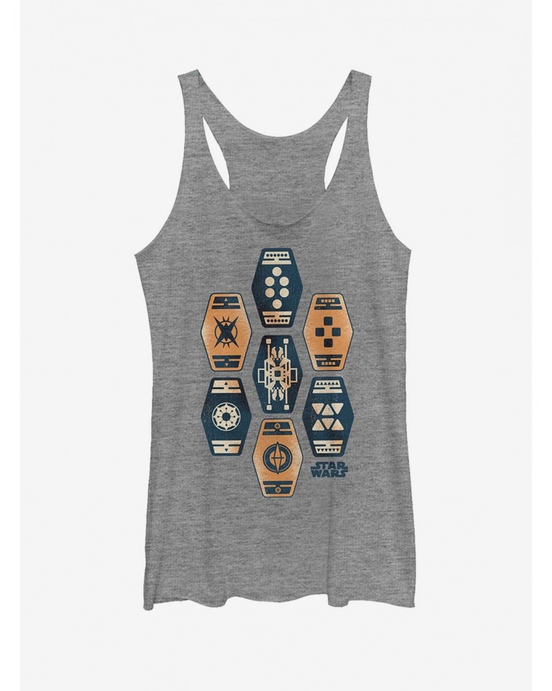 Star Wars Sabacc Deck Girls Tanks $6.84 Tanks