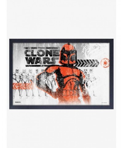 Star Wars The Clone Wars Grunge Framed Wood Wall Art $10.71 Merchandises