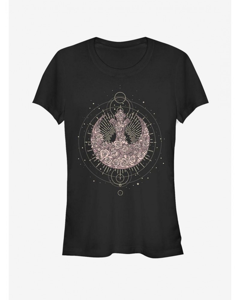 Star Wars Celestial Rose Rebel Girls T-Shirt $5.02 T-Shirts