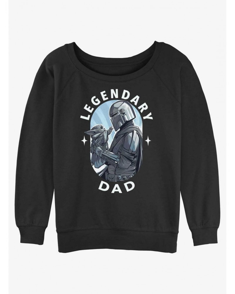 Star Wars The Mandalorian Legendary Dad Girls Slouchy Sweatshirt $12.10 Sweatshirts