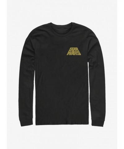 Star Wars Distressed Slant Logo Long-Sleeve T-Shirt $7.90 T-Shirts