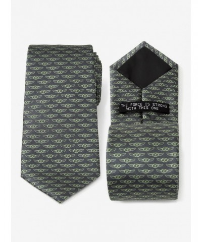 Star Wars The Mandalorian The Child "The Force is Strong With This One" Men's Tie $6.57 Ties