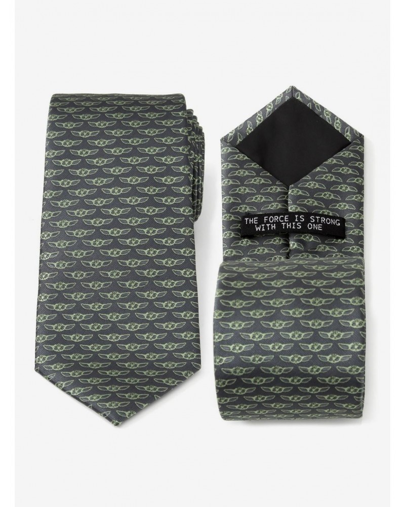 Star Wars The Mandalorian The Child "The Force is Strong With This One" Men's Tie $6.57 Ties