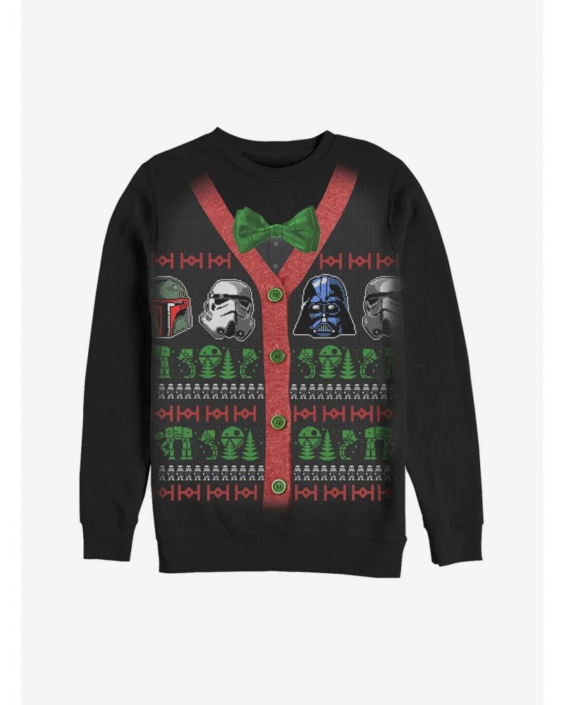 Star Wars Villain Helmet Ugly Christmas Sweater Sweatshirt $9.45 Sweatshirts