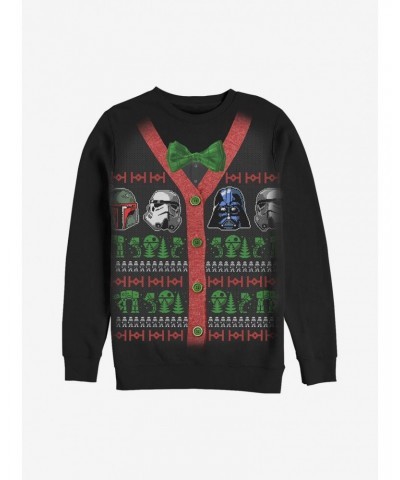 Star Wars Villain Helmet Ugly Christmas Sweater Sweatshirt $9.45 Sweatshirts