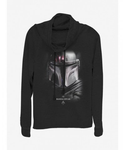 Star Wars The Mandalorian Hero Shot Cowl Neck Long-Sleeve Girls Top $15.45 Tops