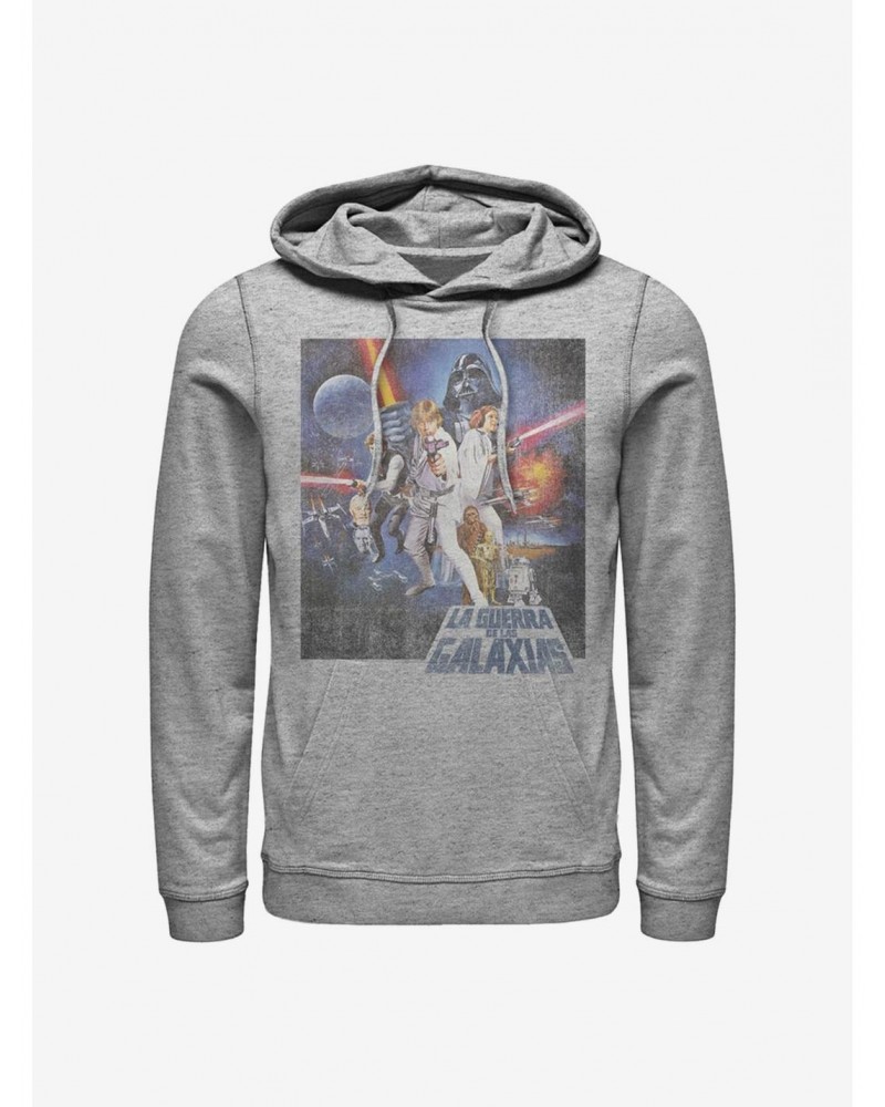 Star Wars Episode IV A New Hope La Guerra De Las Galaxias Poster Hoodie $14.01 Hoodies