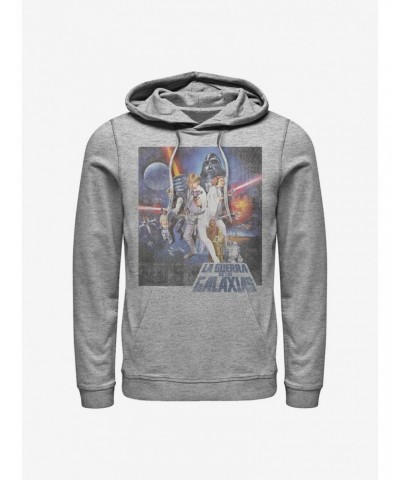 Star Wars Episode IV A New Hope La Guerra De Las Galaxias Poster Hoodie $14.01 Hoodies