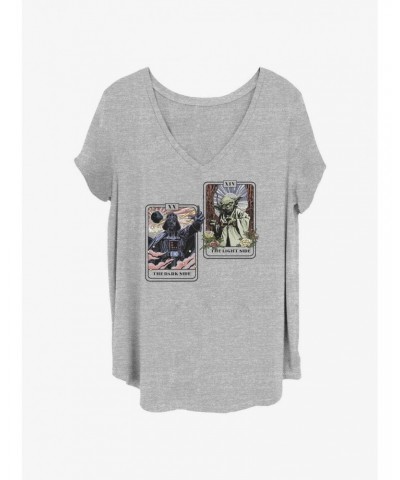 Star Wars The Dark and Light Side Tarot Cards Cards Girls T-Shirt Plus Size $11.33 T-Shirts