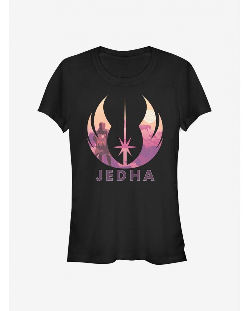 Star Wars Jedha Silhouette Girls T-Shirt $7.60 T-Shirts