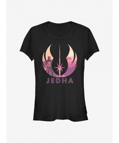 Star Wars Jedha Silhouette Girls T-Shirt $7.60 T-Shirts