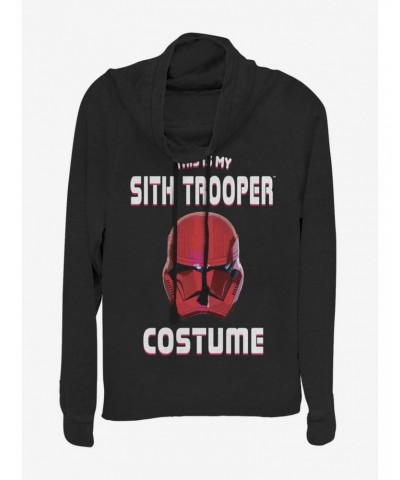 Star Wars Episode IX Rise of Skywalker Red Trooper Sith Trooper Costume Cowl Neck Long-Sleeve Girls Top $13.29 Tops