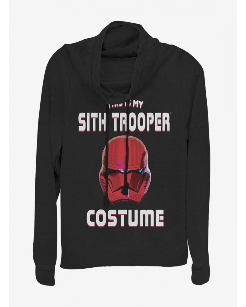 Star Wars Episode IX Rise of Skywalker Red Trooper Sith Trooper Costume Cowl Neck Long-Sleeve Girls Top $13.29 Tops