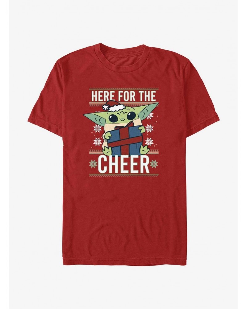 Star Wars The Mandalorian Grogu Here For The Cheer T-Shirt $5.44 T-Shirts