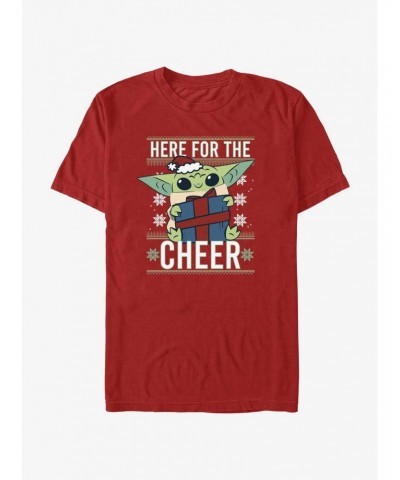 Star Wars The Mandalorian Grogu Here For The Cheer T-Shirt $5.44 T-Shirts