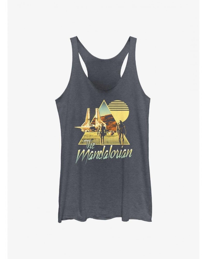 Star Wars The Mandalorian Bo-Katan & Din Djarin Sunset Nevarro Landing Girls Tank $6.84 T-Shirts