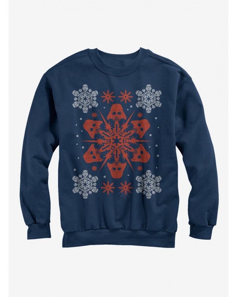 Star Wars Christmas Darth Vader Snowflake Sweatshirt $13.58 Sweatshirts