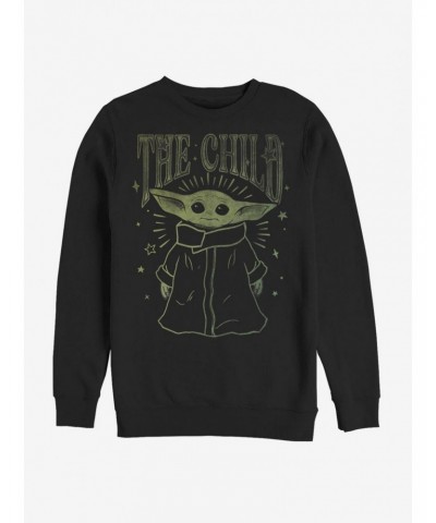 Star Wars The Mandalorian The Child Starry Night Crew Sweatshirt $14.76 Sweatshirts