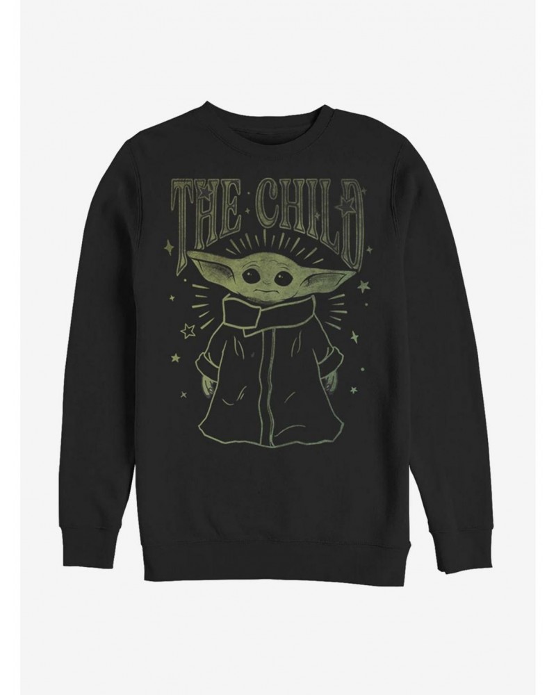 Star Wars The Mandalorian The Child Starry Night Crew Sweatshirt $14.76 Sweatshirts