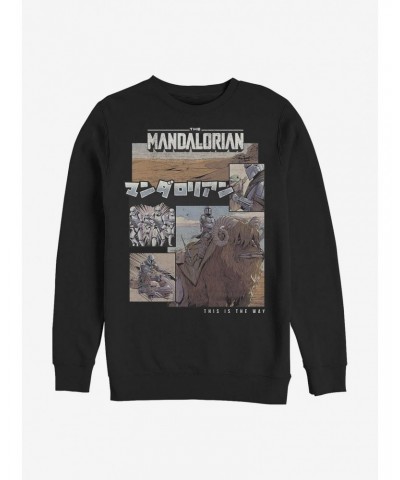 Star Wars The Mandalorian Mando Comic Crew Sweatshirt $12.99 Sweatshirts