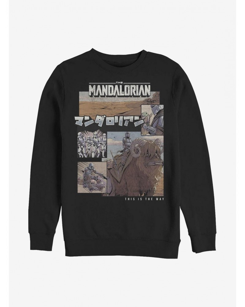 Star Wars The Mandalorian Mando Comic Crew Sweatshirt $12.99 Sweatshirts