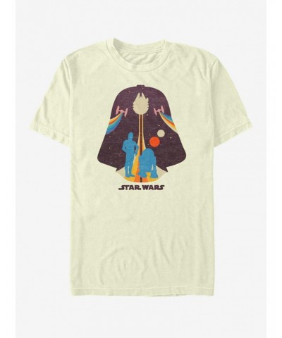 Star Wars Colorful Minimal Outline T-Shirt $4.97 T-Shirts