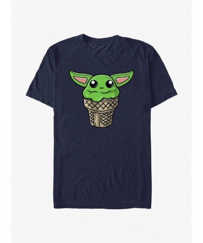 Star Wars The Mandalorian Grogu Ice Cream T-Shirt $7.61 T-Shirts