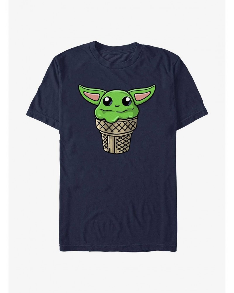 Star Wars The Mandalorian Grogu Ice Cream T-Shirt $7.61 T-Shirts