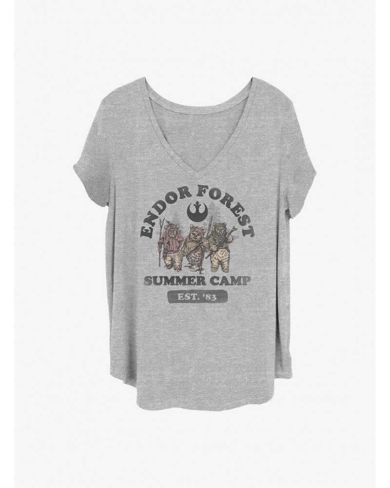 Star Wars Endor Summer Camp Girls T-Shirt Plus Size $9.02 T-Shirts