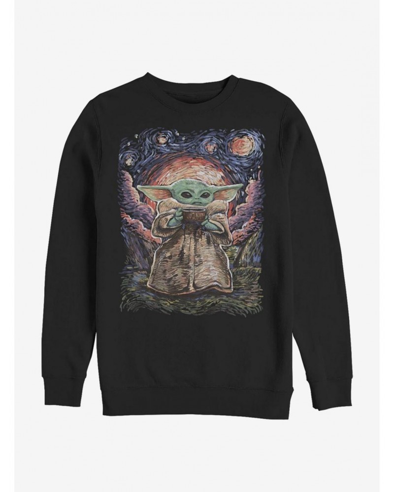 Star Wars The Mandalorian The Child Starry Night Sweatshirt $13.58 Sweatshirts