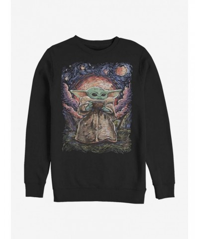 Star Wars The Mandalorian The Child Starry Night Sweatshirt $13.58 Sweatshirts