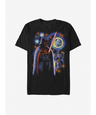 Star Wars Darth Vader Starry Night T-Shirt $5.90 T-Shirts