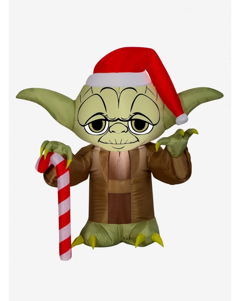 Star Wars Yoda Santa Hat Inflatable Decor $22.98 Décor