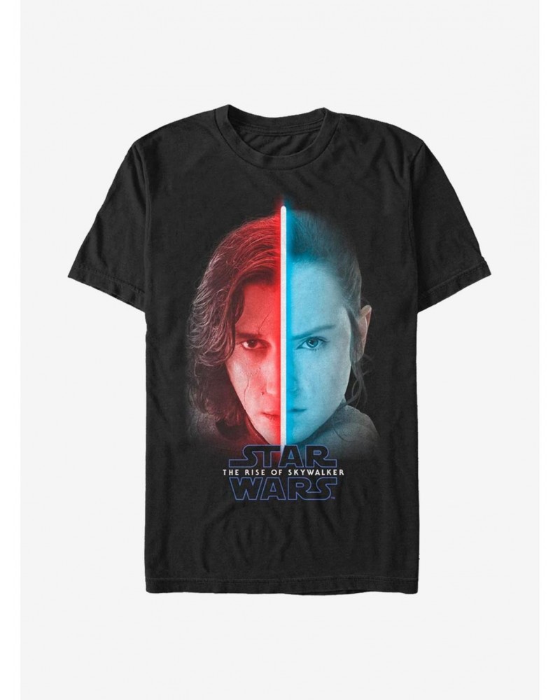 Star Wars: The Rise Of Skywalker Split Face T-Shirt $7.30 T-Shirts