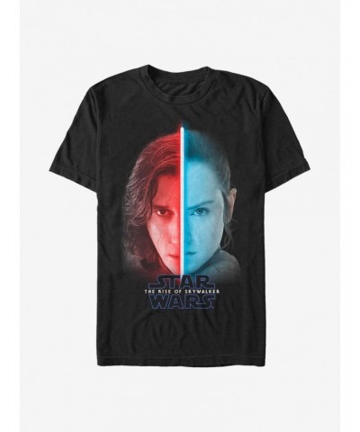 Star Wars: The Rise Of Skywalker Split Face T-Shirt $7.30 T-Shirts