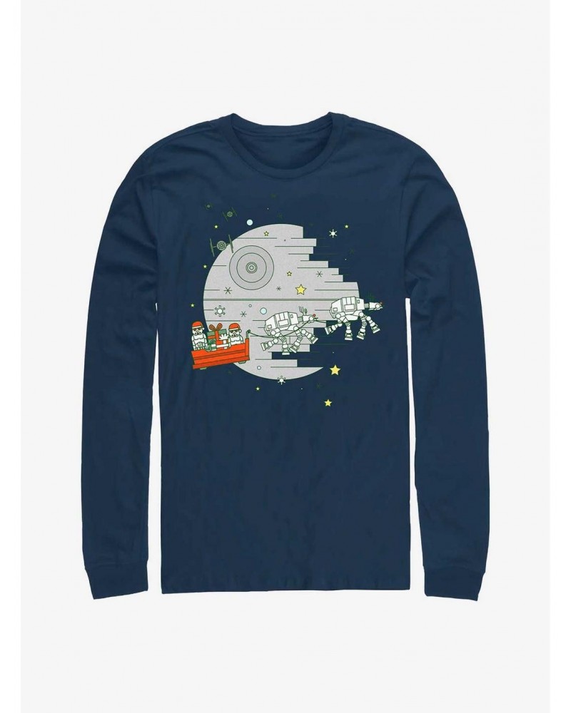 Star Wars Christmas Death Star Long-Sleeve T-Shirt $9.21 T-Shirts