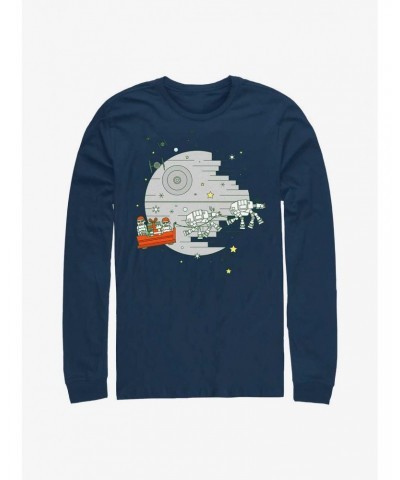 Star Wars Christmas Death Star Long-Sleeve T-Shirt $9.21 T-Shirts