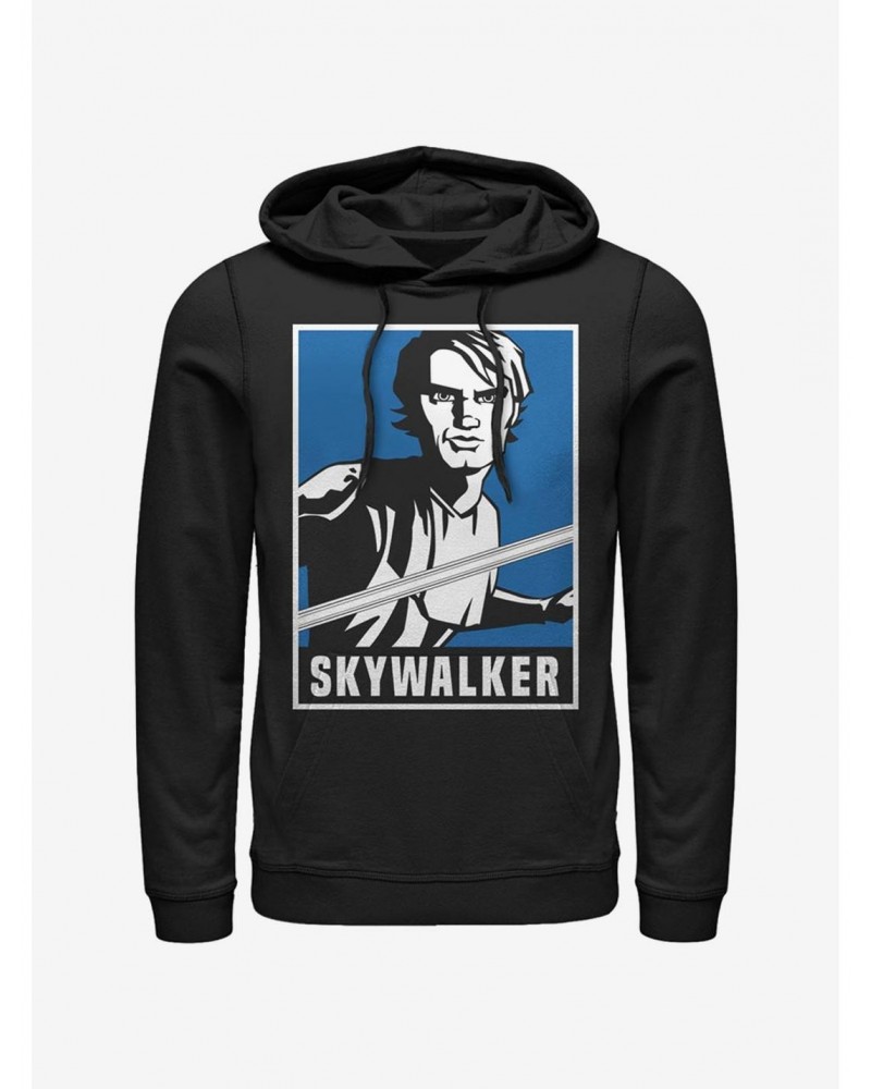 Star Wars The Clone Wars Skywalker Poster Hoodie $16.52 Hoodies