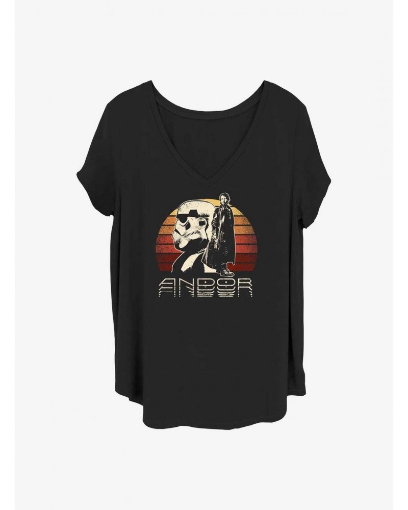 Star Wars Trooper Andor Sunset Girls T-Shirt Plus Size $7.63 T-Shirts