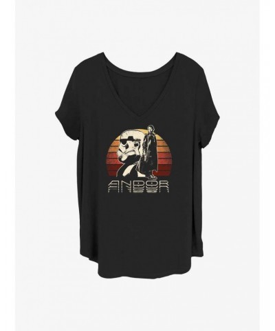 Star Wars Trooper Andor Sunset Girls T-Shirt Plus Size $7.63 T-Shirts