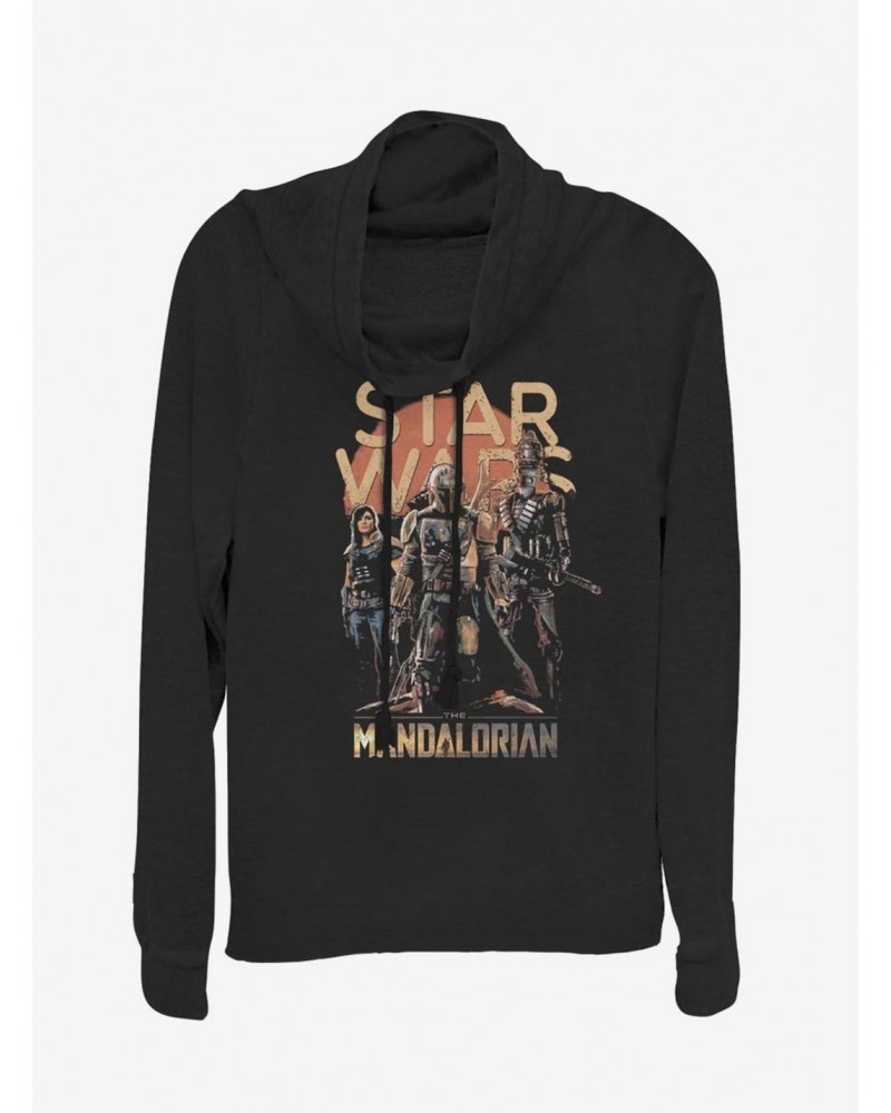 Star Wars The Mandalorian More Credits Cowl Neck Long-Sleeve Girls Top $12.93 Tops