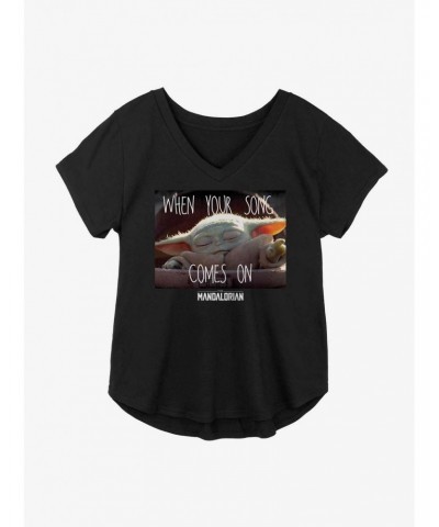 Star Wars The Mandalorian When Your Song Comes On Meme Girls Plus Size T-Shirt $10.17 T-Shirts