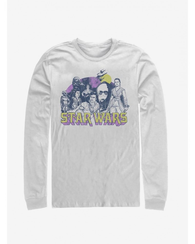 Star Wars Episode IX The Rise Of Skywalker Retro Rebel Long-Sleeve T-Shirt $8.69 T-Shirts