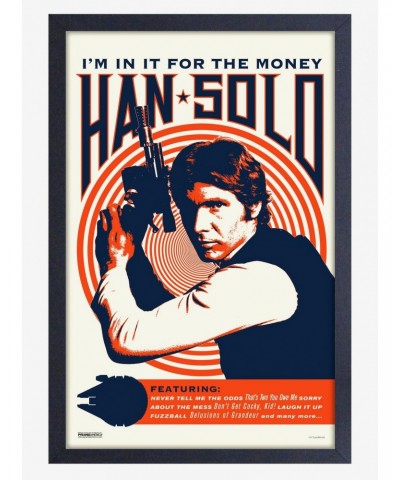 Star Wars Rock Poster Solo Framed Wood Wall Art $8.47 Merchandises