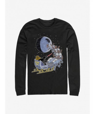 Star Wars Vader Sleigh Long-Sleeve T-Shirt $10.79 T-Shirts