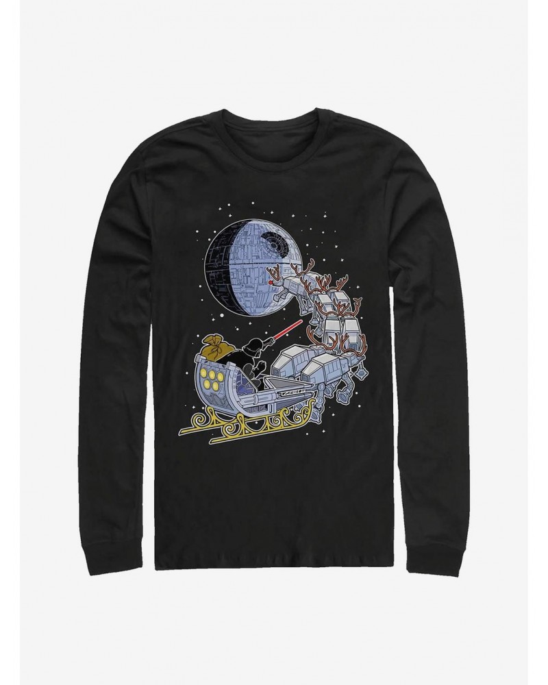 Star Wars Vader Sleigh Long-Sleeve T-Shirt $10.79 T-Shirts