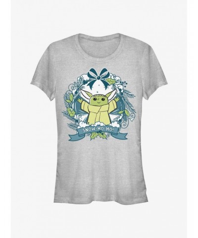 Star Wars The Mandalorian Snow Ho Ho Grogu Girls T-Shirt $5.18 T-Shirts