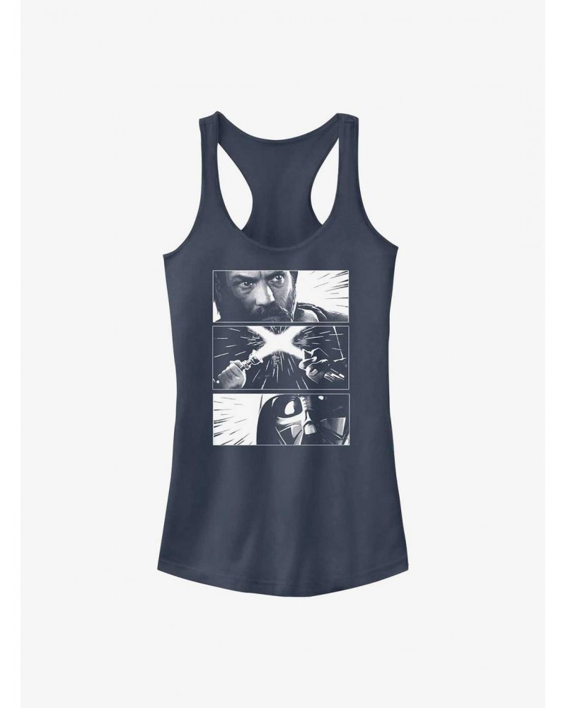 Star Wars Obi-Wan Kenobi Face-Off Sequence Girls Tank Top $9.56 Tops