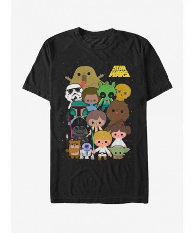 Star Wars Cute Cartoon Character Group T-Shirt $5.44 T-Shirts